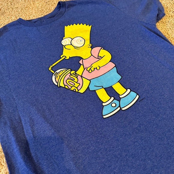 Bart Simpson T-Shirt Size Large Squishy Brain Freeze. - Picture 2 of 6